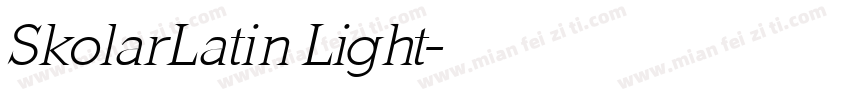 SkolarLatin Light字体转换